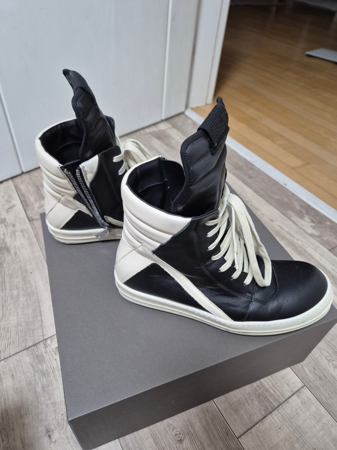 [43] 릭오웬스 지오바스켓 하이 블랙 밀크 상품이미지3