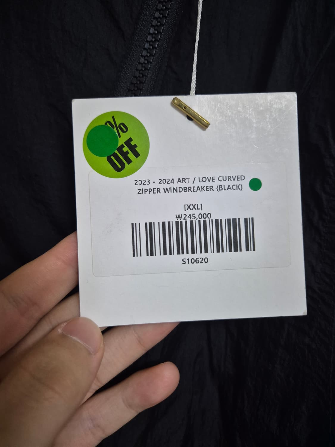 Love curved zipper windbreaker black 2XL 상품이미지8