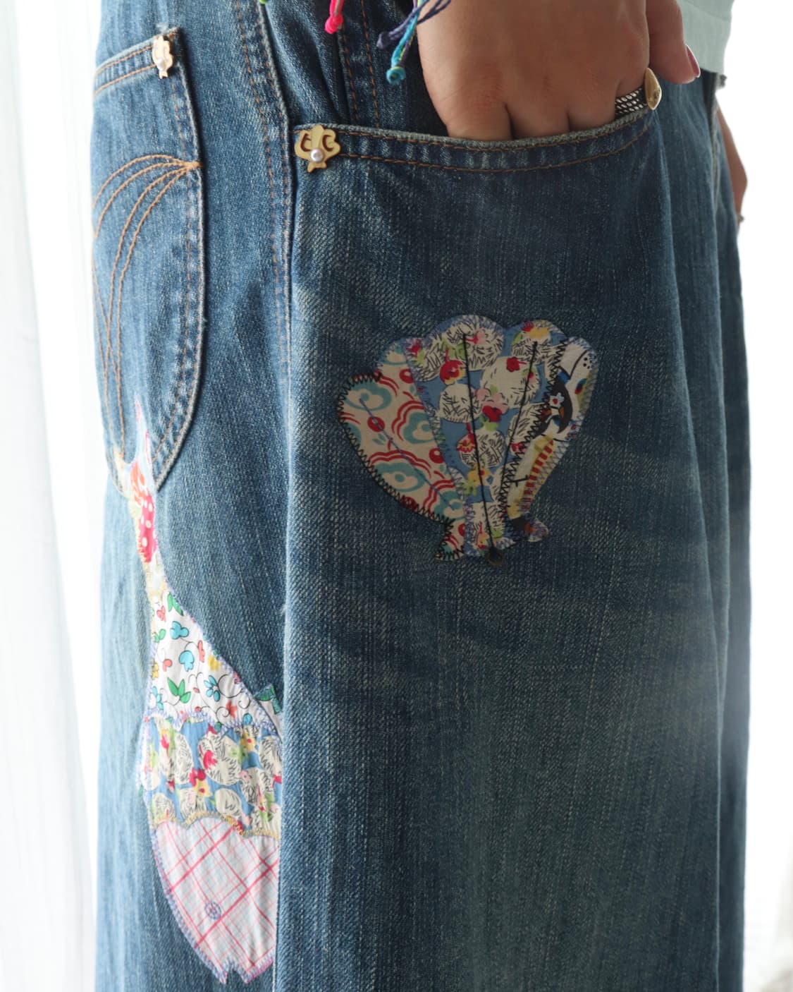 [Tsumori Chisato] Denim Patchwork Skirt 상품이미지2