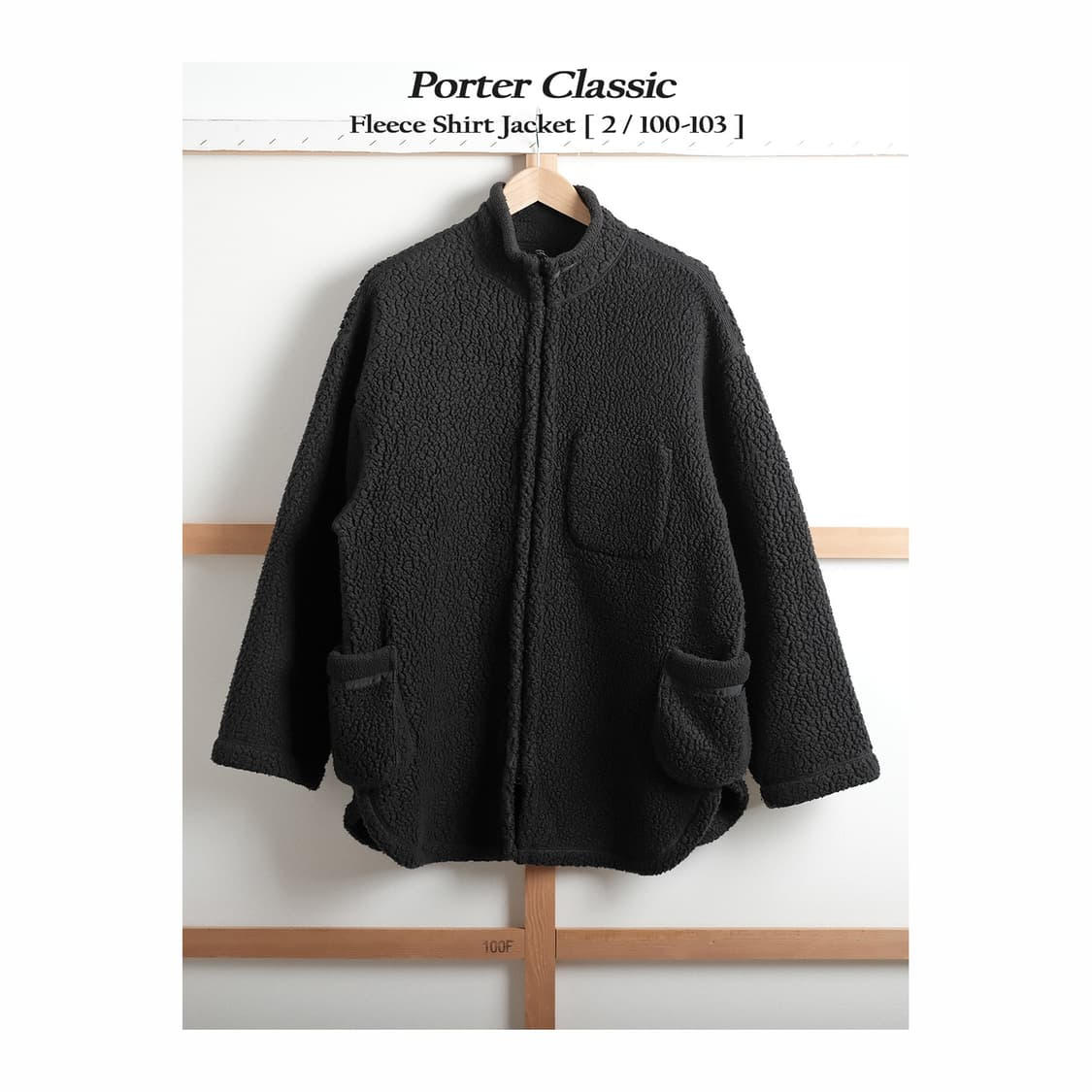 포터클래식 2(M사이즈) 플리스 집업 셔츠 자켓  블랙 상품이미지1