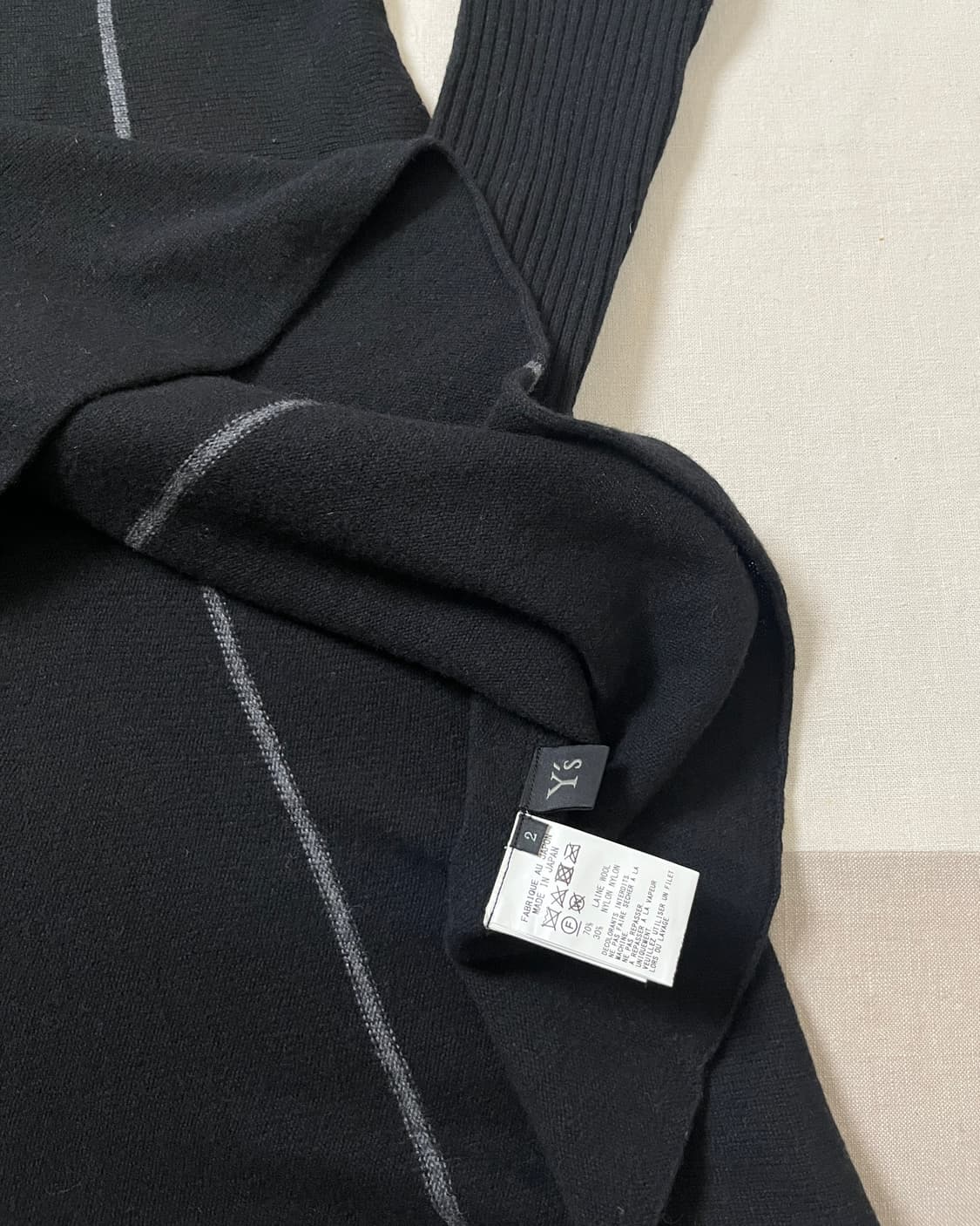 요지야마모토 플레어 롱 니트 yohji yamamoto y’s 비대칭 상품이미지10