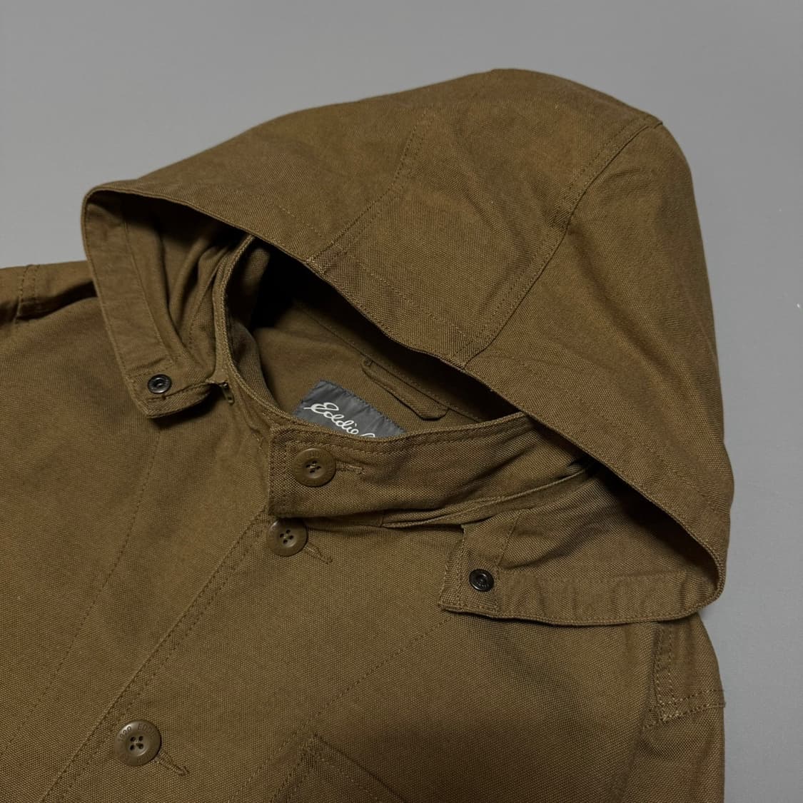 에디바우어(EDDIE BAUER) 브라운 후드 밀리터리 초어 코트 자켓 상품이미지4