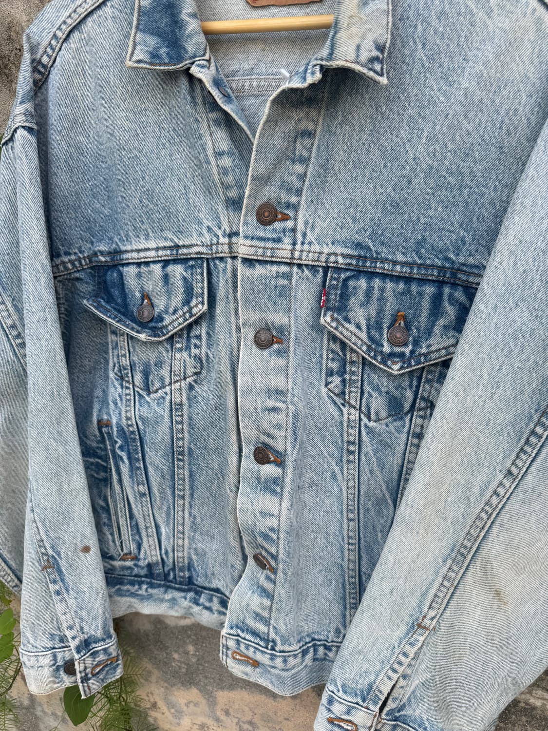 80s levis 리바이스 3rd 하드페이딩 usa 데님 트러커 자켓 상품이미지3