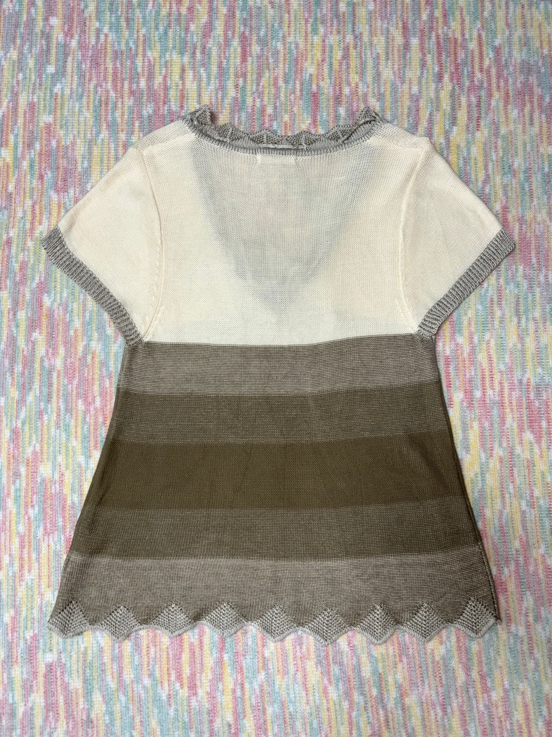 아이보리-브라운 그라데이션 니트  상품이미지9