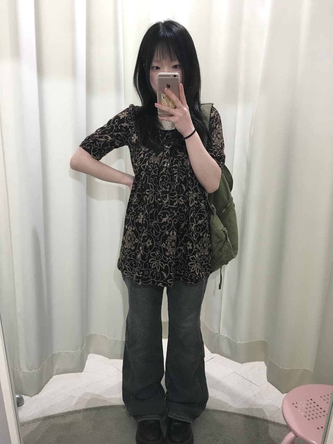 Oriental layered T-shirt 상품이미지3