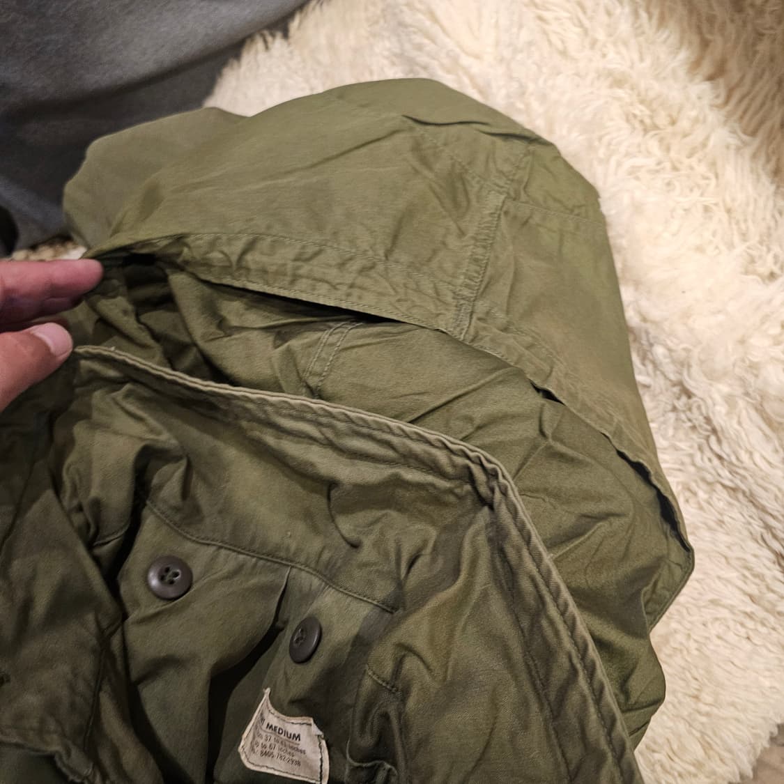 미군 m65 필드자켓 1세대 m/s 60s 상품이미지6
