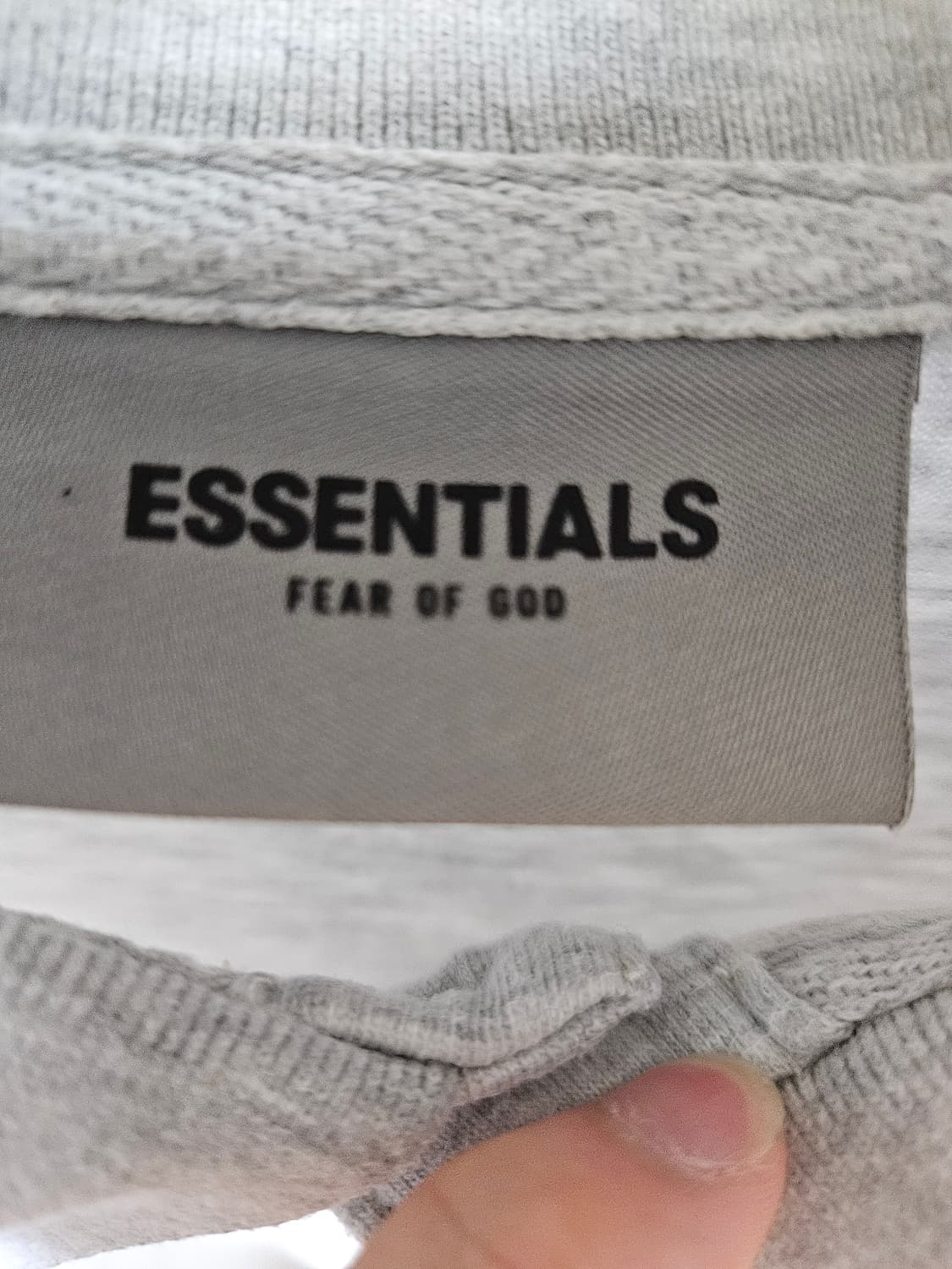 에센셜 Fear of God 로고 폴로 티셔츠 그레이 L사이즈 상품이미지3