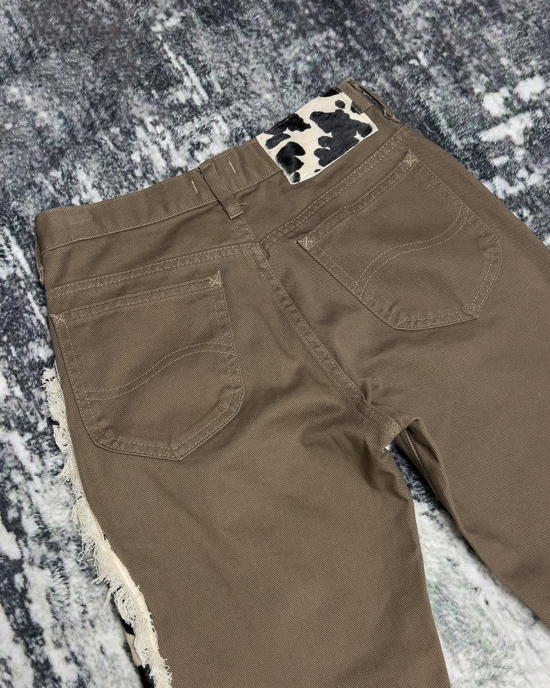 {Silfeds} Unborn Calf Fringe Flare Denim 상품이미지4