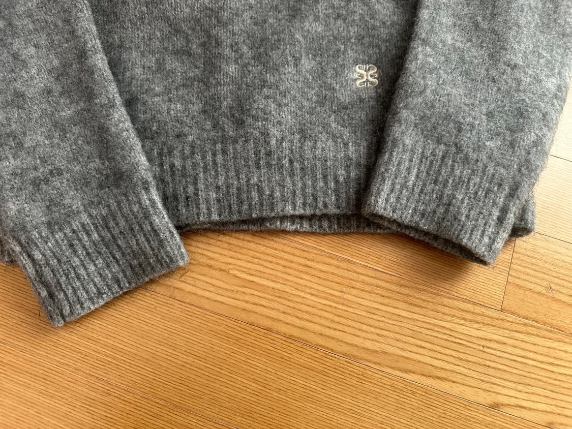 SATUR 에센 투 톤 모헤어 블렌드 니트 멜란지 그레이 WM 상품이미지7