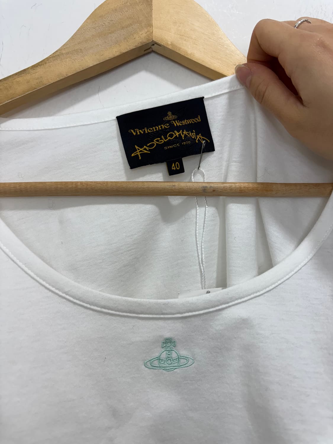 비비안 웨스트우드 화이트 슬리브 긴팔 퍼프 티셔츠 상품이미지6