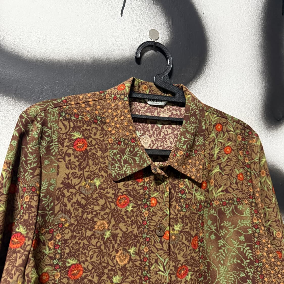 VTG 빈티지 오리엔탈 플로럴 패턴 긴팔 셔츠 상품이미지3
