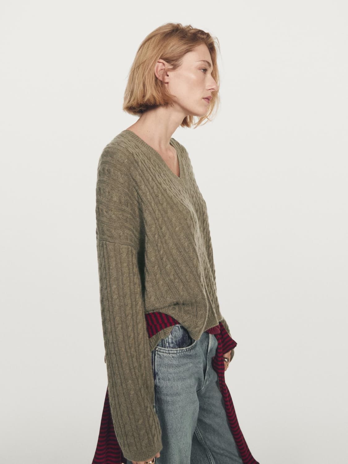 마시모두띠 여성 100%캐시미어 오버사이즈 니트 S 상품이미지3