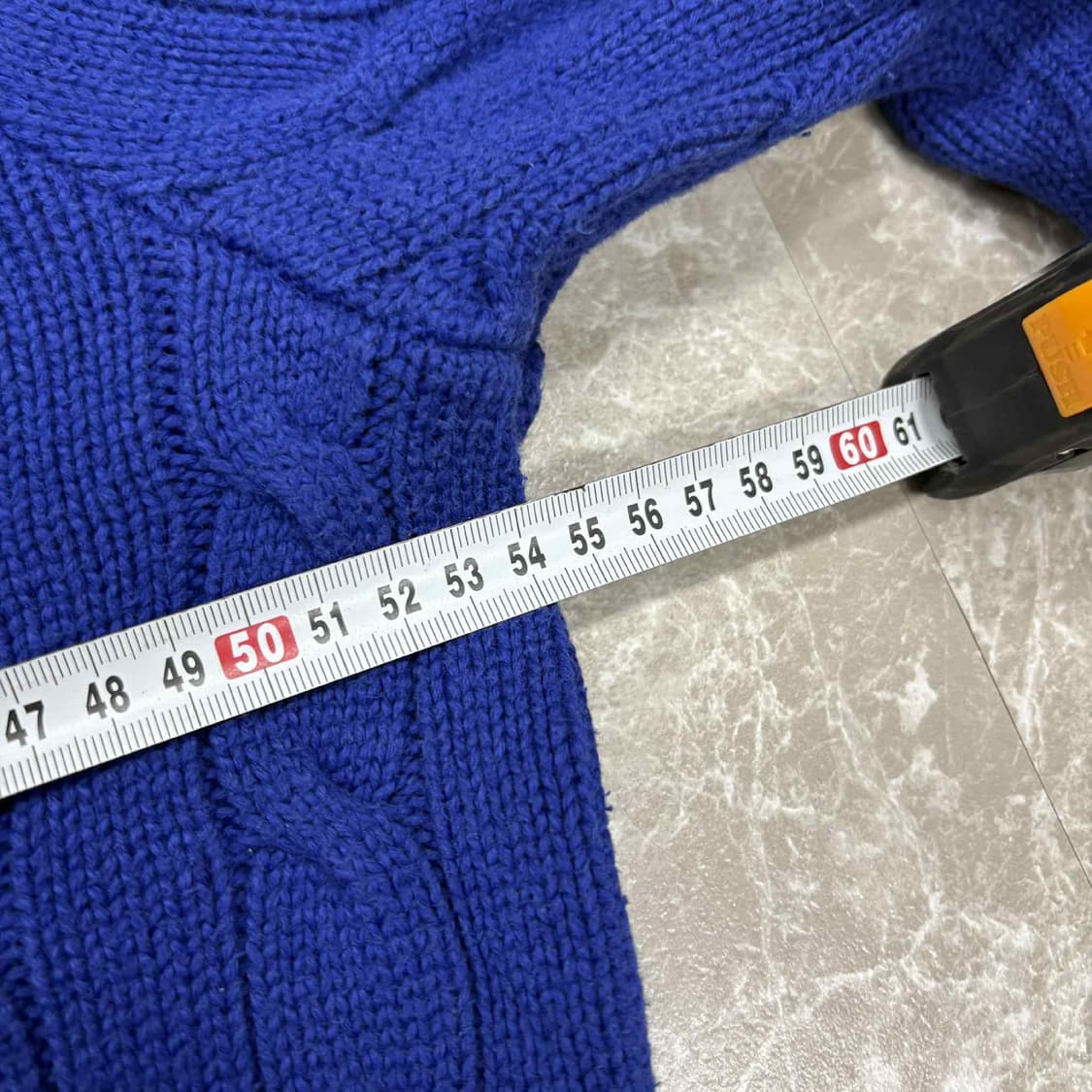 폴로 랄프로렌 딮블루 케이블 크루넥 코튼 니트(M) 상품이미지6