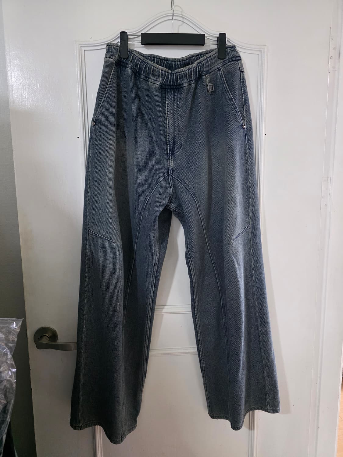 우영미 와이드 밴딩 데님 팬츠 48사이즈(30~34) 상품이미지1