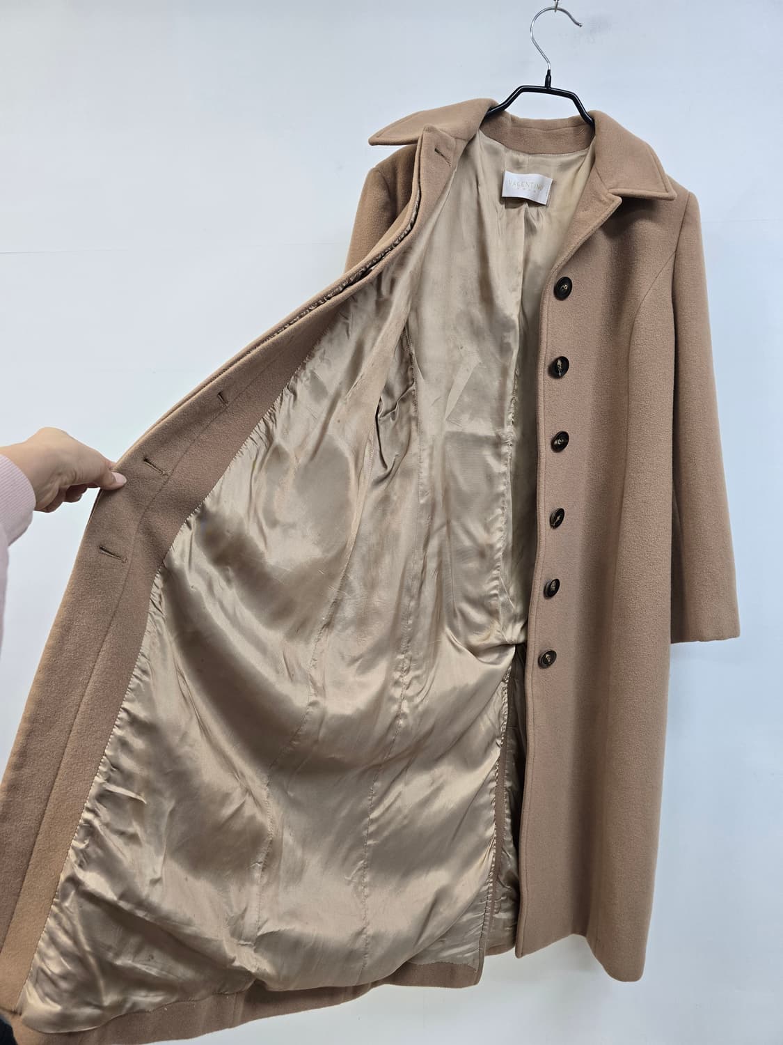 발렌티노 정품 울100% 단정라인 롱코트 상품이미지8