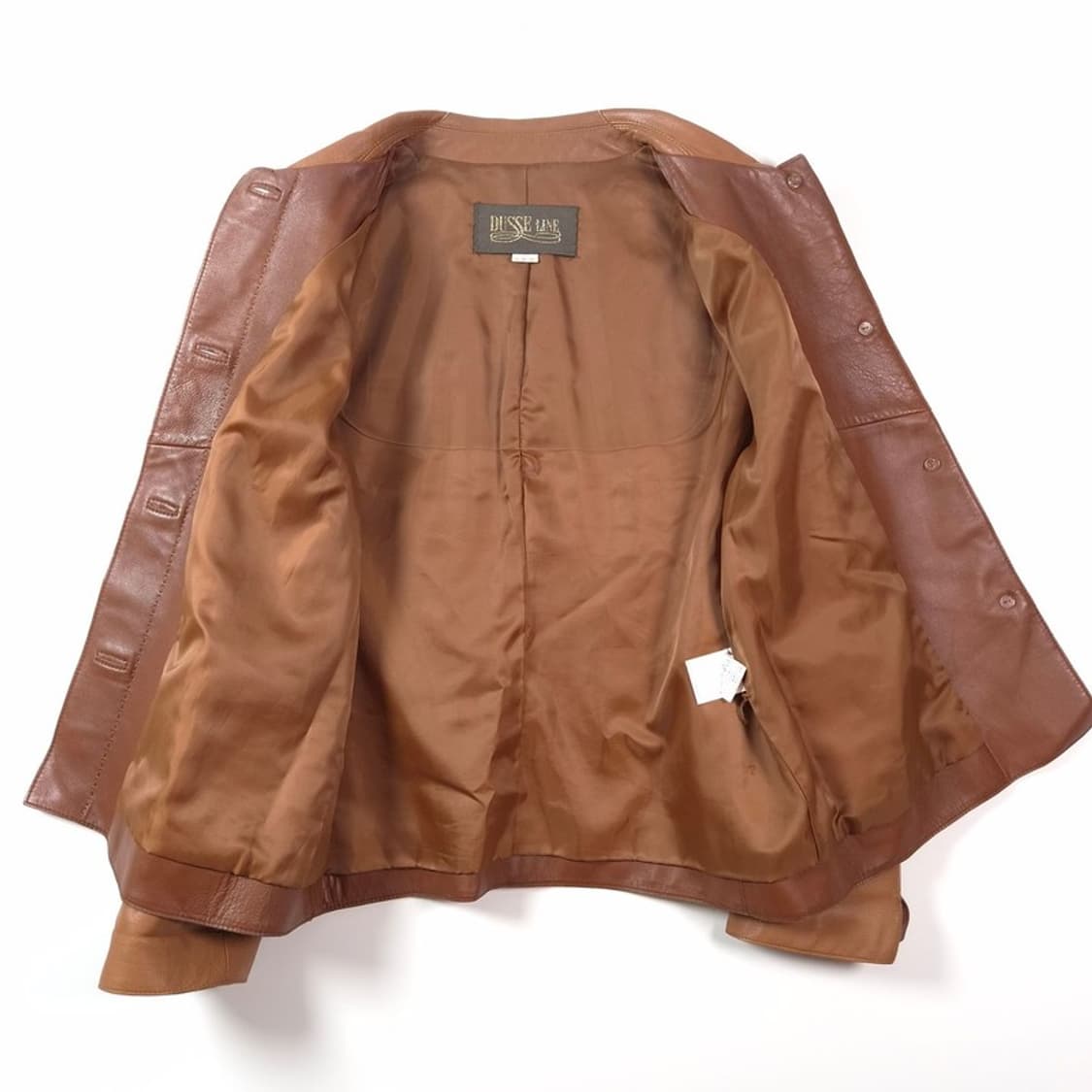 DUSSE LINE 리얼 램스킨 싱글 가죽 자켓 브라운 77 상품이미지2