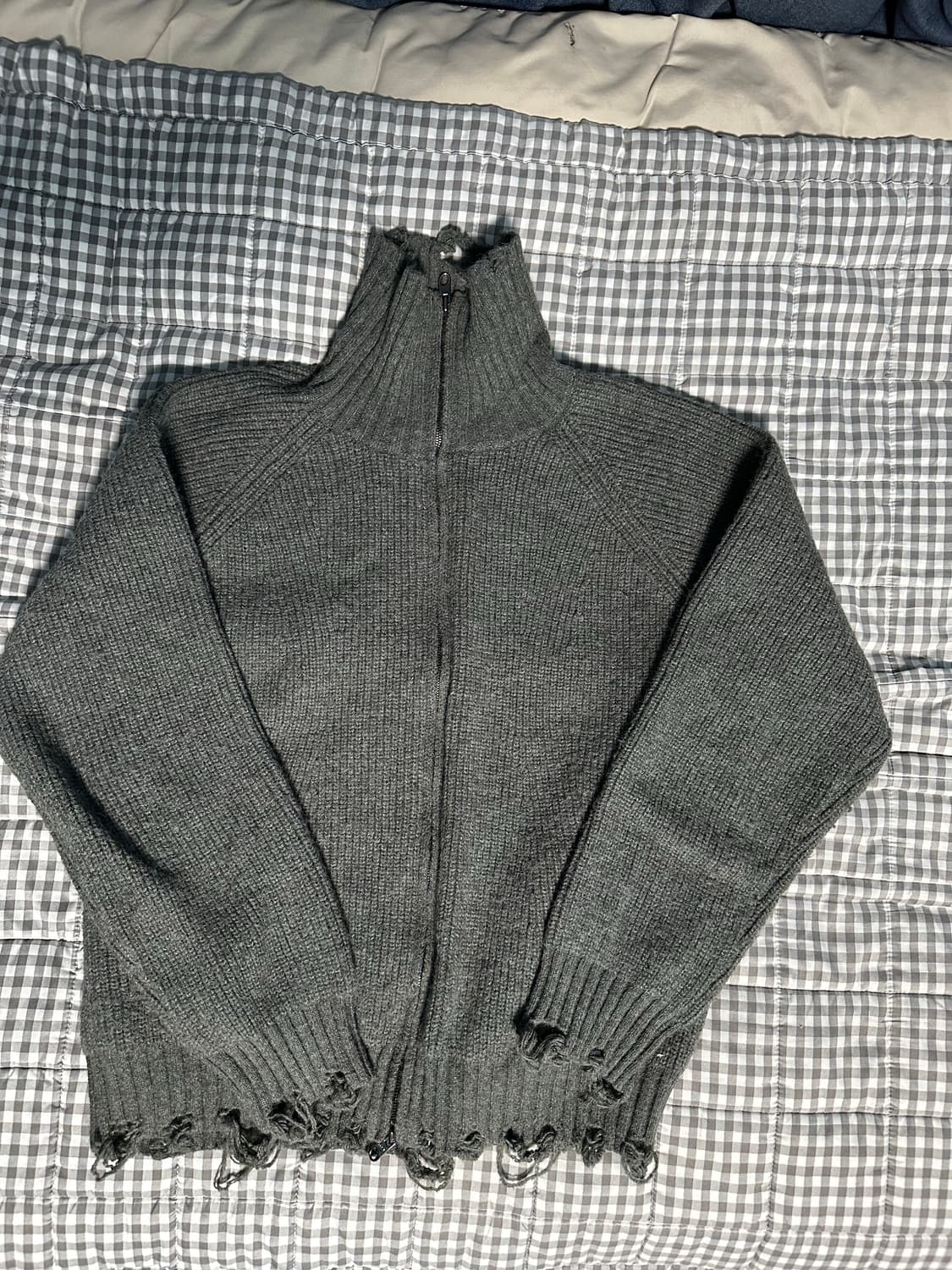 아이돈워너셀 니트집업 그레이 / L 상품이미지1