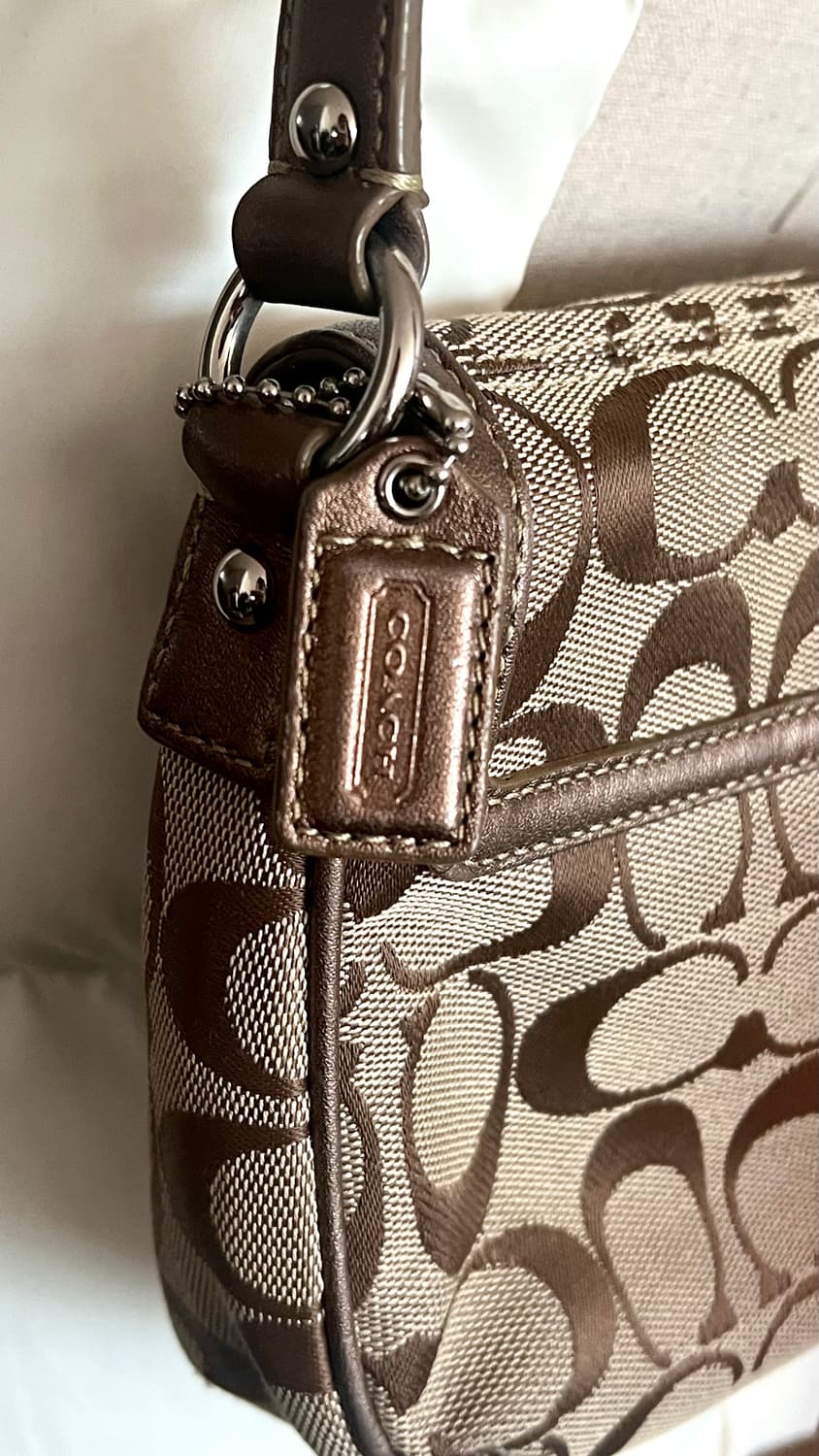 90s coach 코치 시그니처 브라운 숄더백 상품이미지6