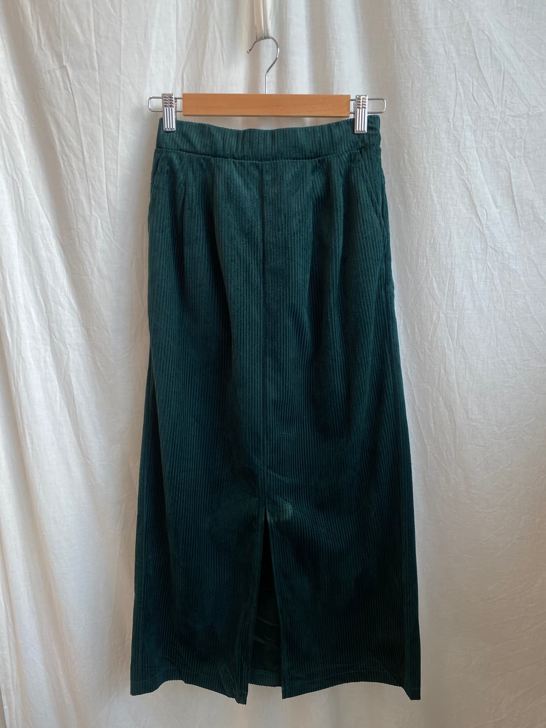 RAY CASSIN 청록빛 코듀로이 밴딩스커트(M) 상품이미지1