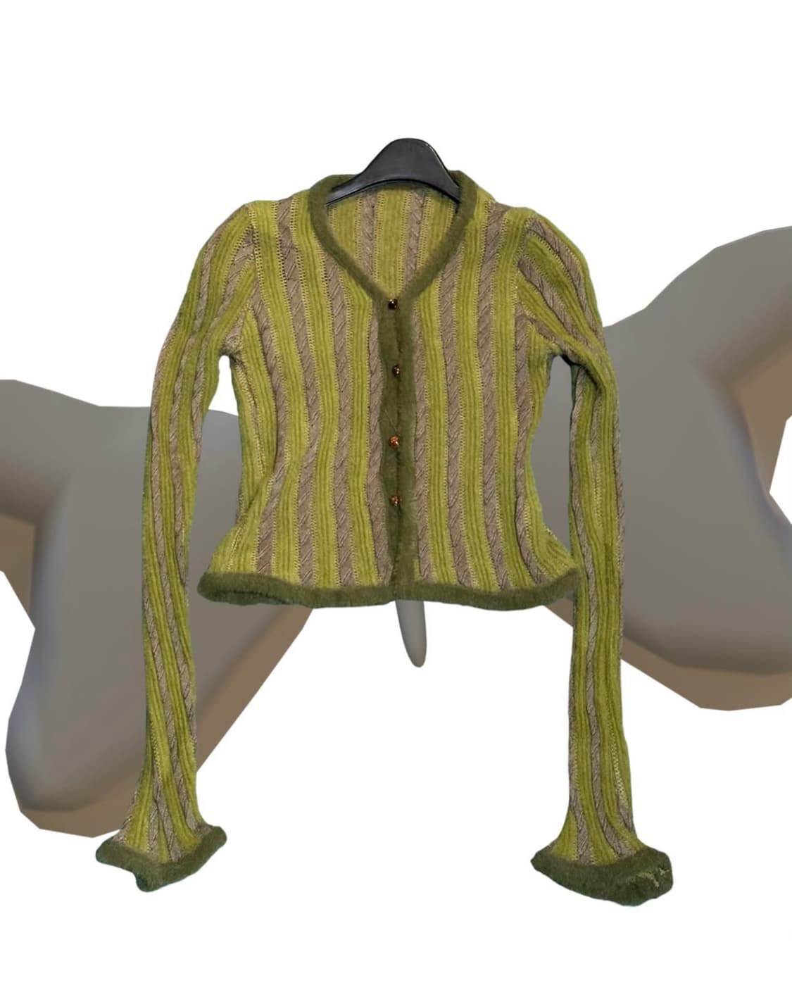 Vtg 퍼 가디건 상품이미지1