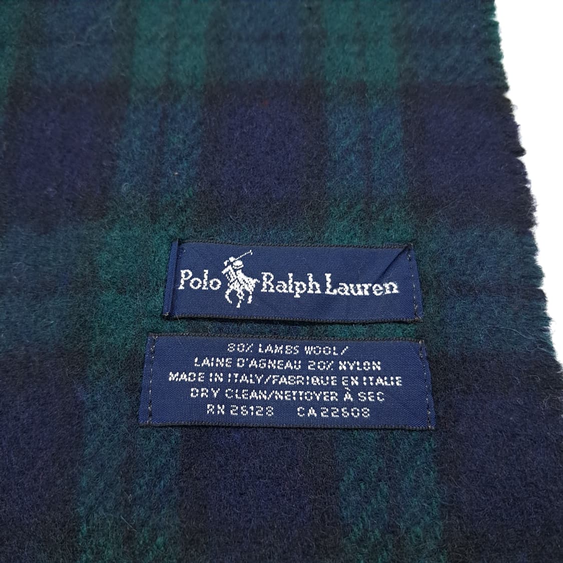 MX564 폴로 90s 이태리판 램스울 블랙워치 머플러 목도리 상품이미지4