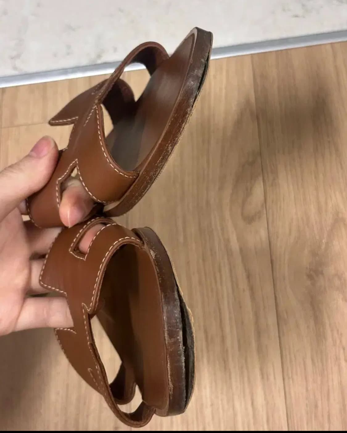 에르메스 오란 슬리퍼 골드 35.5(225) 상품이미지2