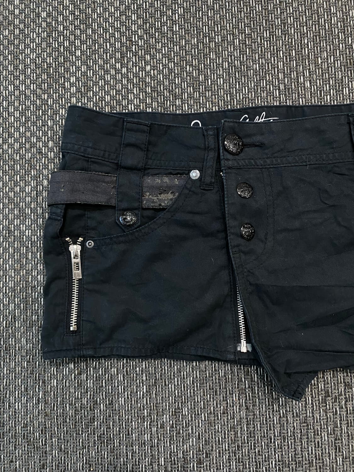 00’s Black Zip Detail Short Skirts 상품이미지2