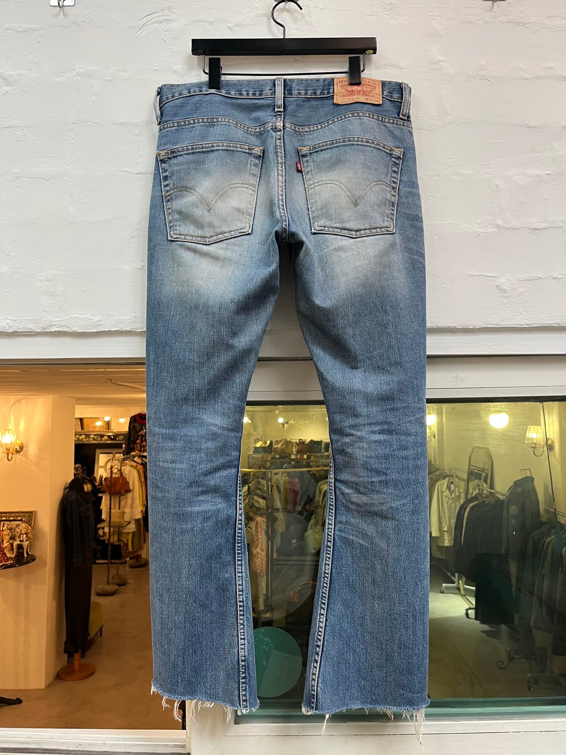 Levis 516 워싱 데님 부츠컷 연청바지 W34 상품이미지4