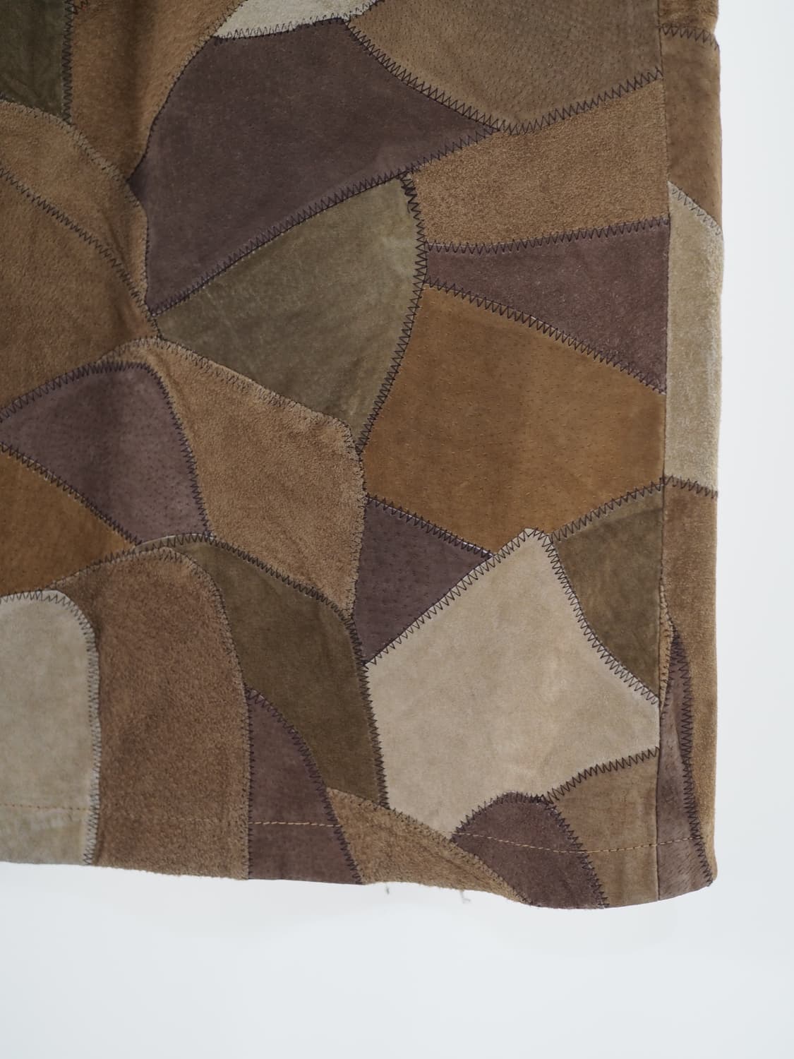 vintage patchwork leather skirt  상품이미지3