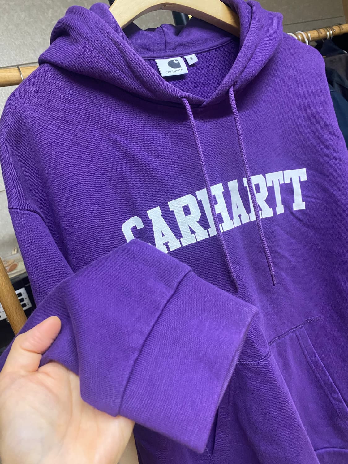 칼하트 퍼플 후드티  상품이미지2
