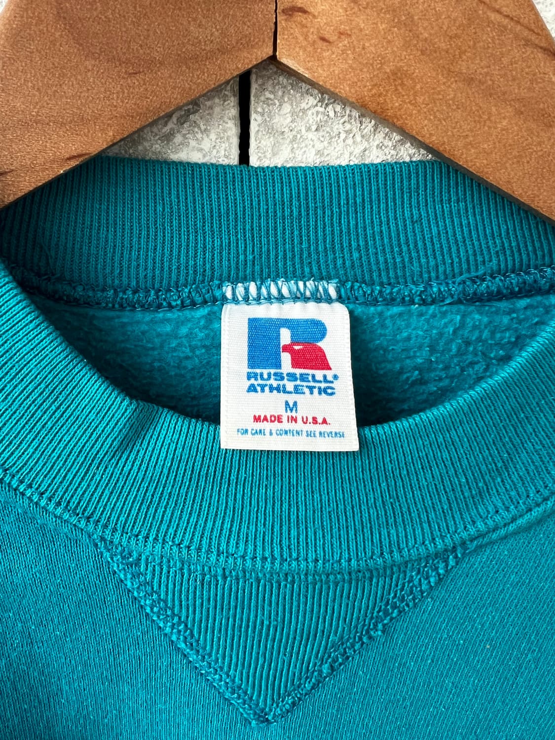 빈티지 USA 90's 러셀 애슬레틱 블링크 스웻셔츠 틸아쿠아 M 상품이미지3