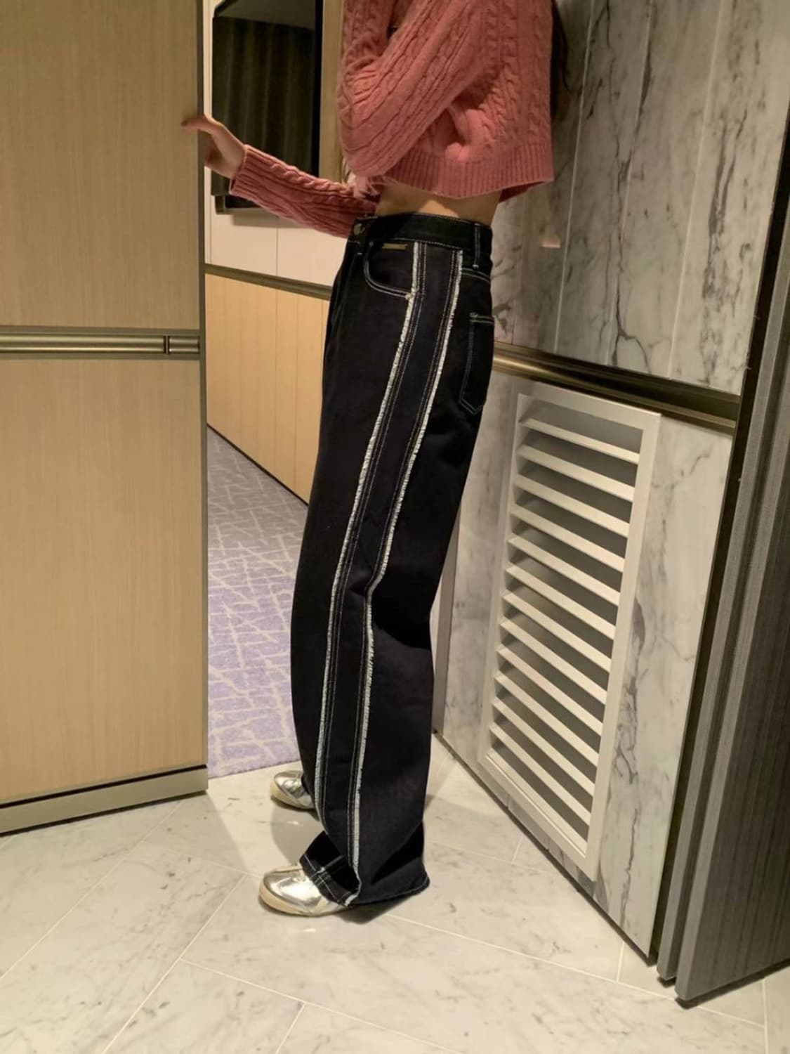 s) 포스터 생지라인데님 팬츠 상품이미지1