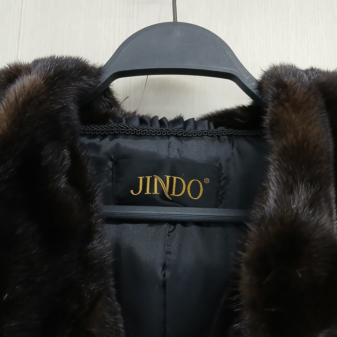 JINDO 진도 통밍크 후드 롱 조끼 베스트 상품이미지7
