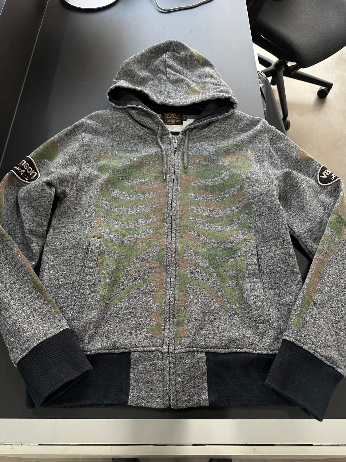 벤슨 카모 본 스켈레톤 후드집업 상품이미지5