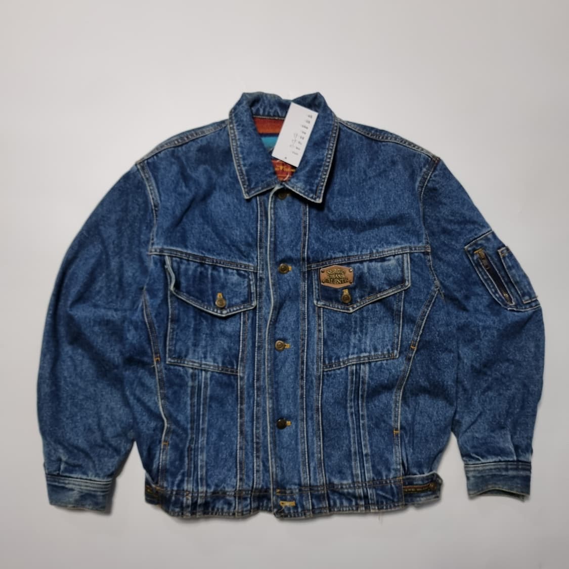 80s 써지오 바렌테 블링킷 데님 봄버자켓 상품이미지1