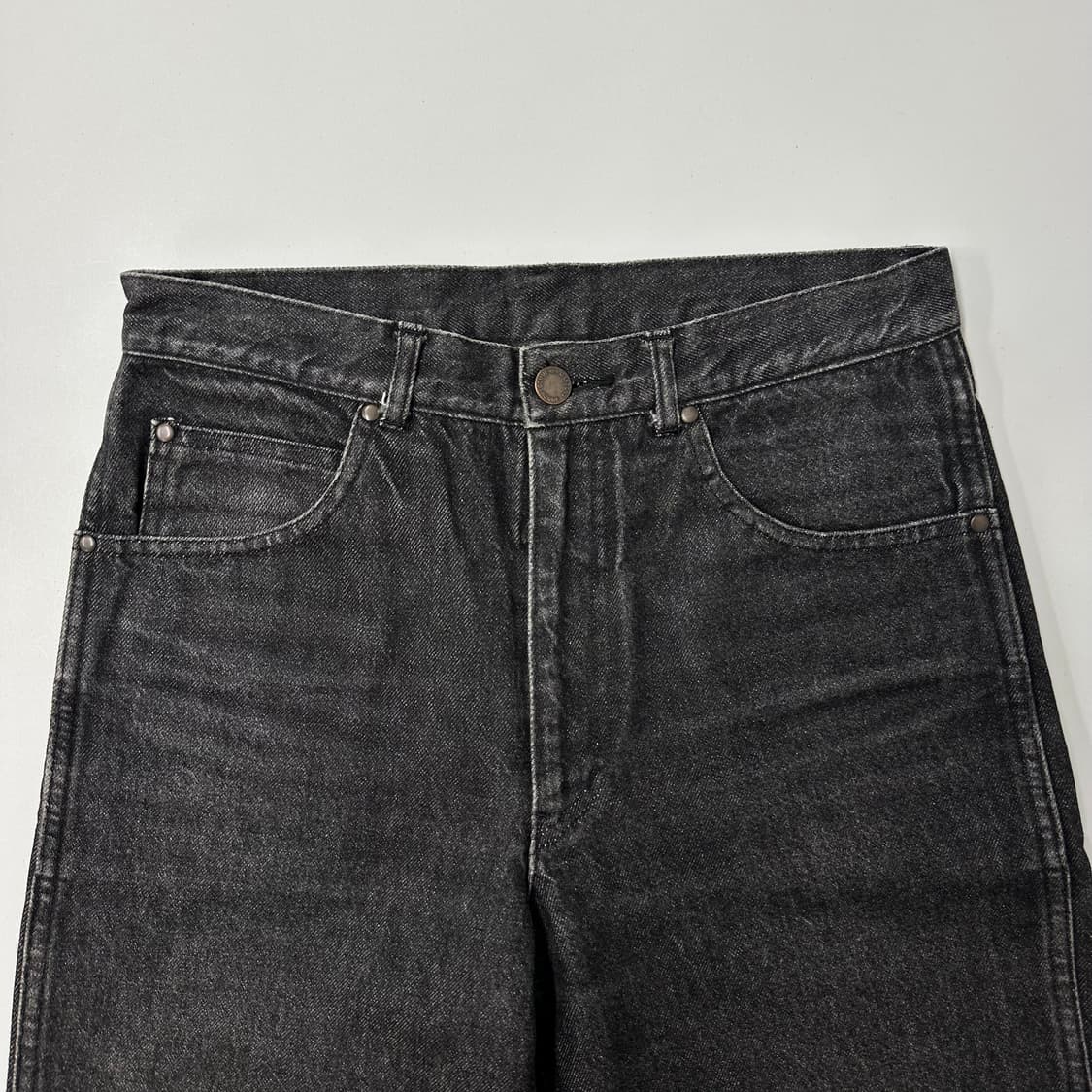 꼼데가르송 옴므 레더탭 흑청 데님팬츠 상품이미지6