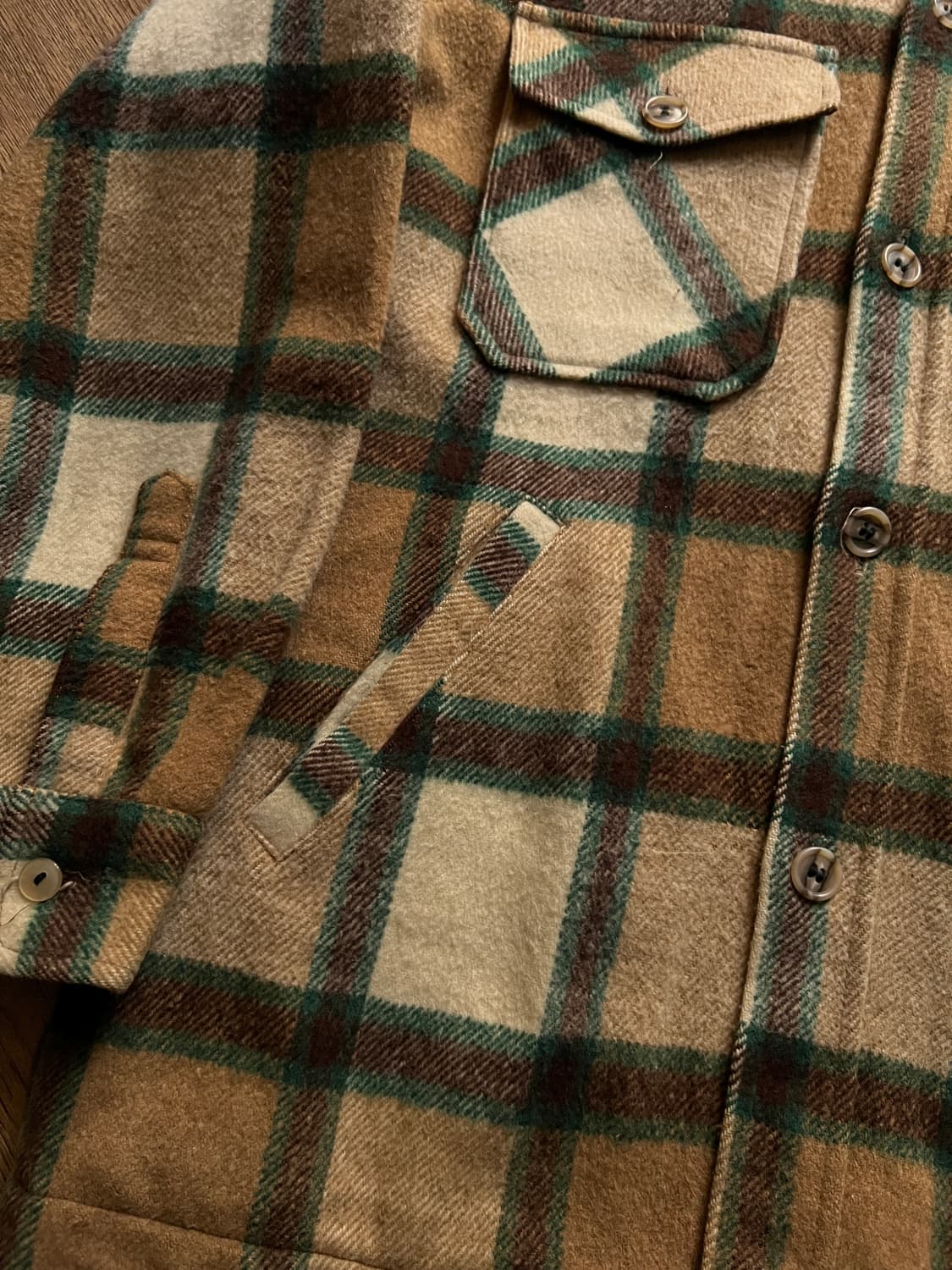 [L]90's VAN JAC 타탄체크 울 셔츠 자켓 상품이미지4