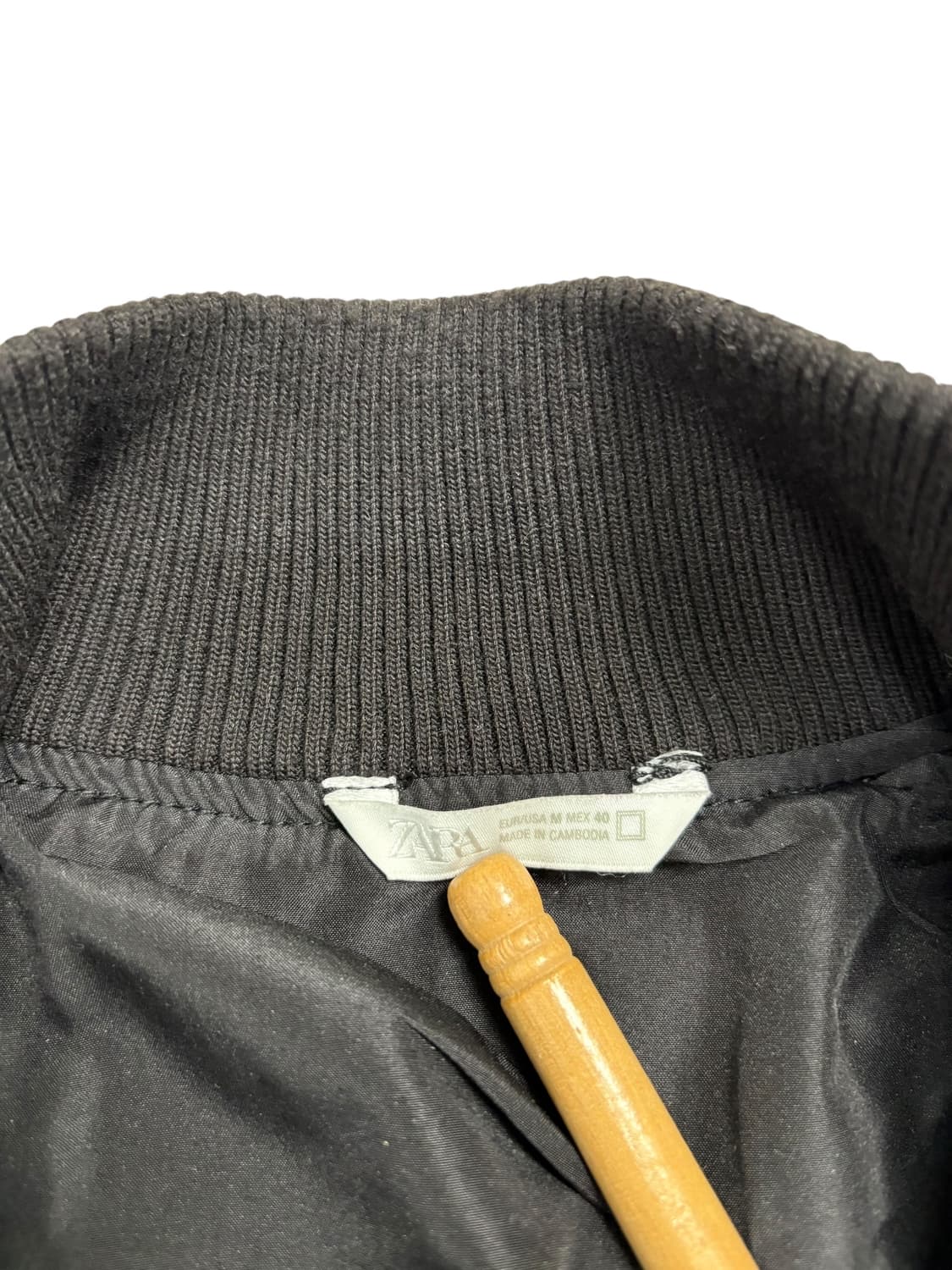 ZARA 자라 스웨이드 봄버 자켓 블랙 상품이미지6