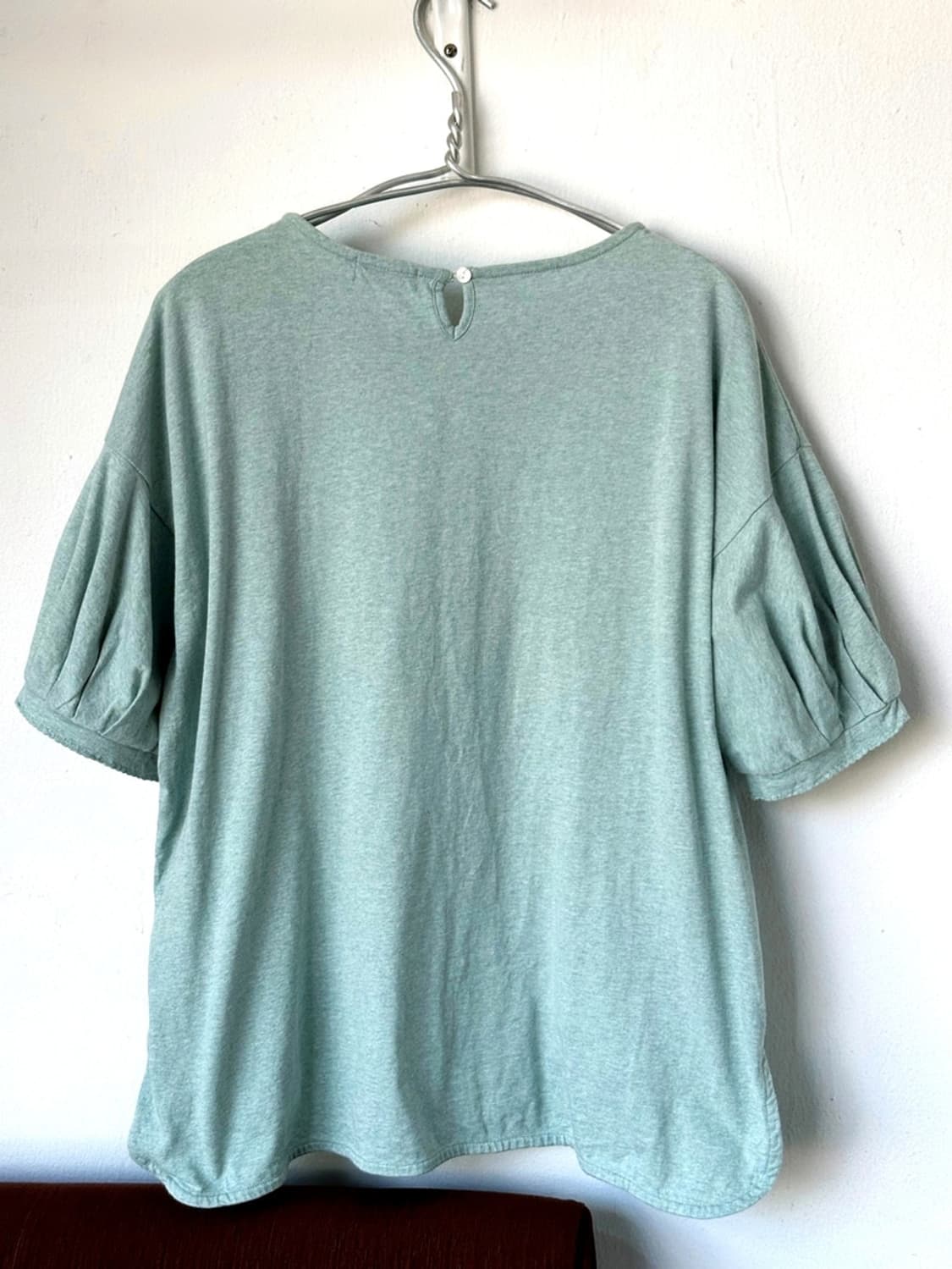 Cotton puff sleeve design pullover top 상품이미지4