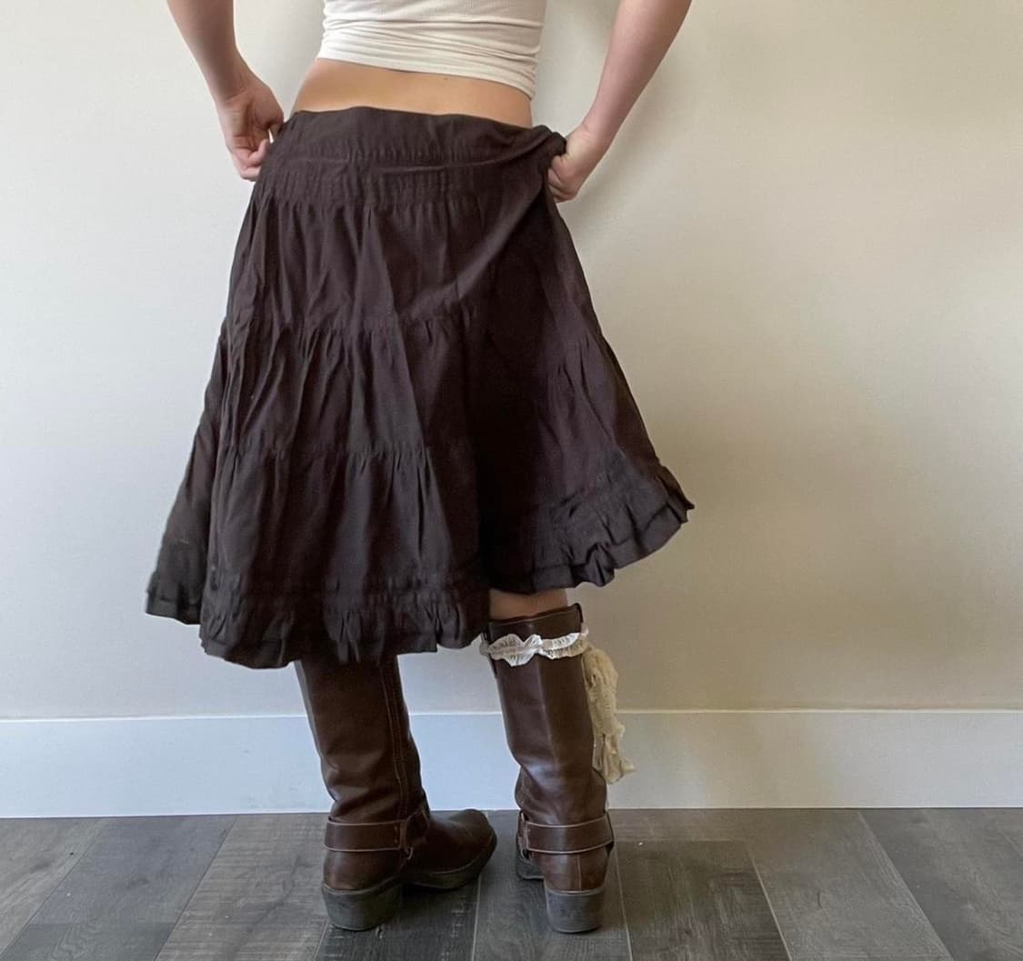 Vintage brown skirt 상품이미지3