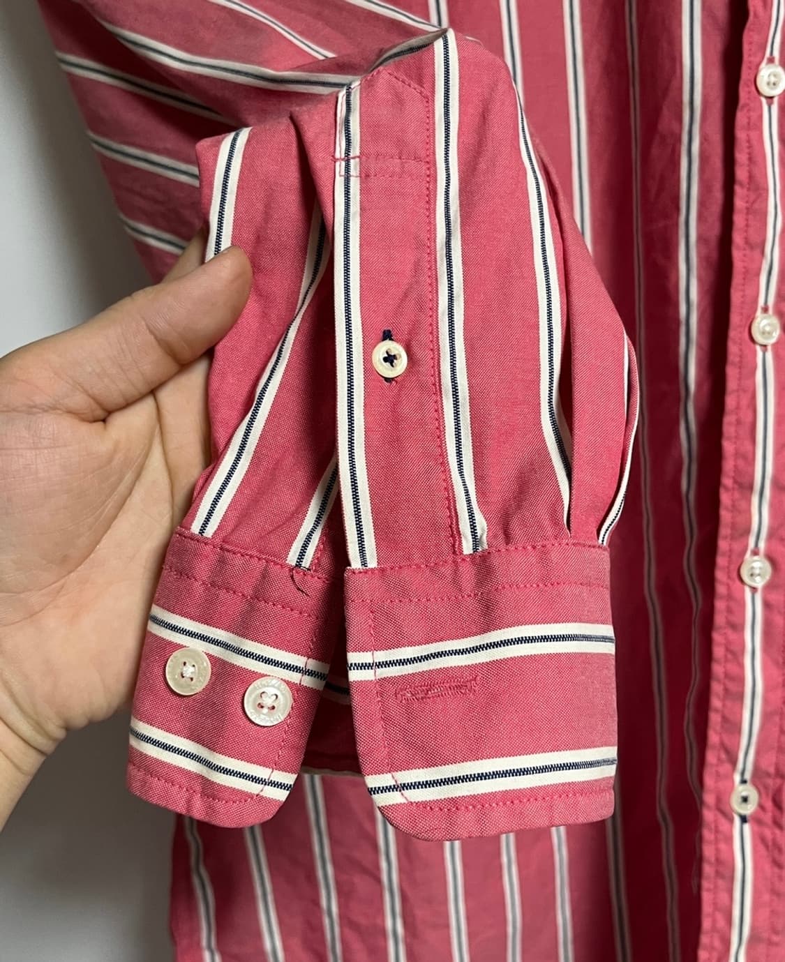 공용 헤지스 스트라이프 셔츠 남방 100 상품이미지3