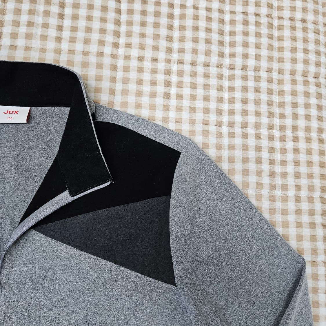 JDX 반집업 긴팔티 남자100 상품이미지3