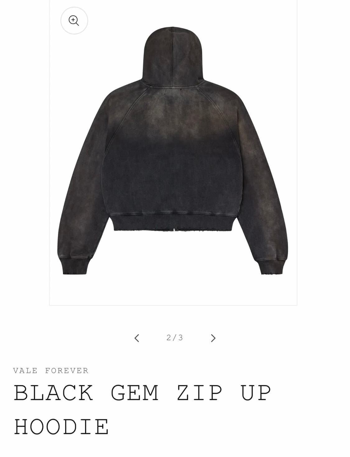 (M) Vale forever GEM ZIP UP 후드집업 블랙 상품이미지9