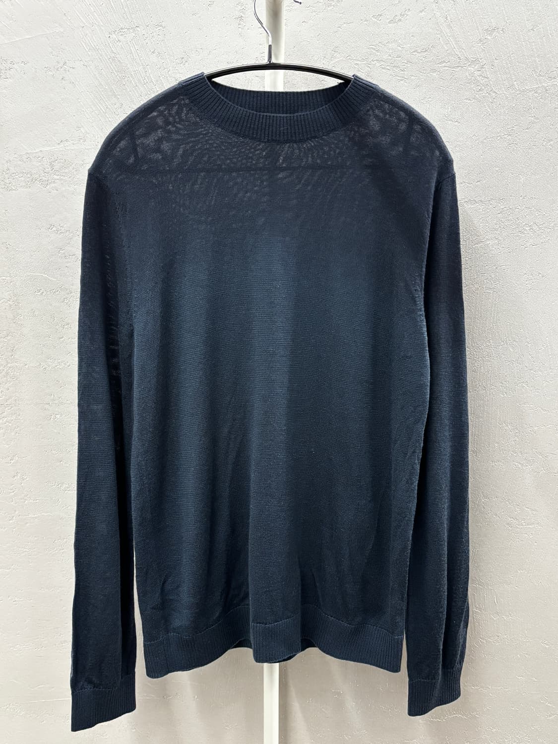 띠어리 시스루 니트 네이비 M 상품이미지2