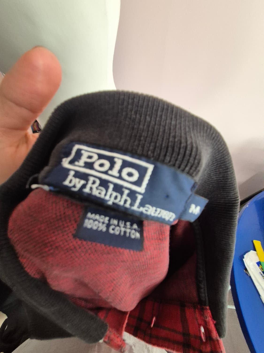 폴로 랄프로렌 레드 체크 럭비 셔츠 상품이미지3