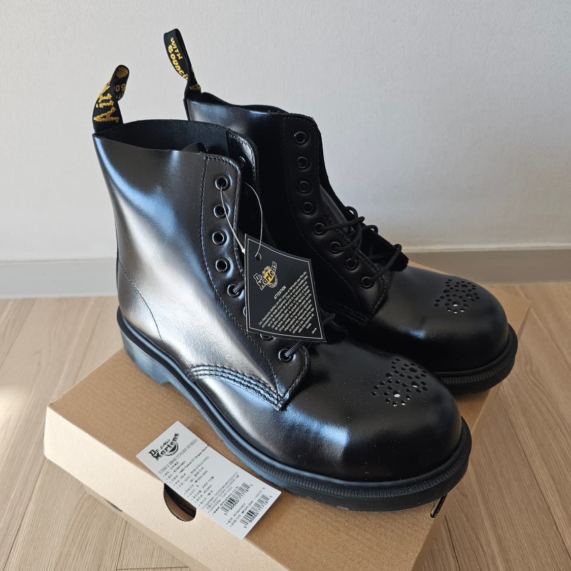 280 새제품) 닥터마틴 1460 파스칼 ST 브로그 스틸토 워커 부츠 상품이미지2