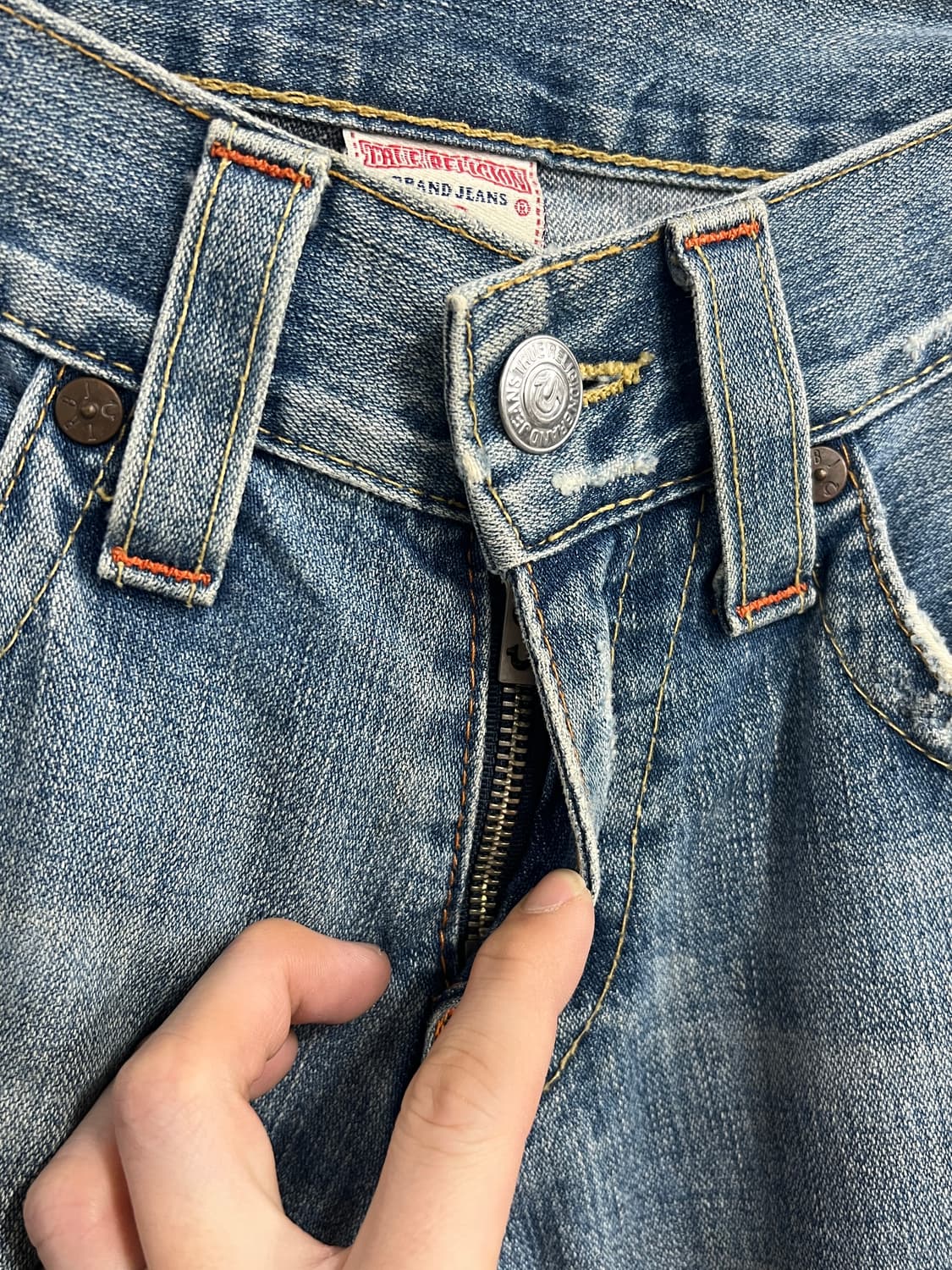 True Religion 트루릴리전 조이 나팔핏 부츠컷 연청 데님 팬츠 상품이미지5