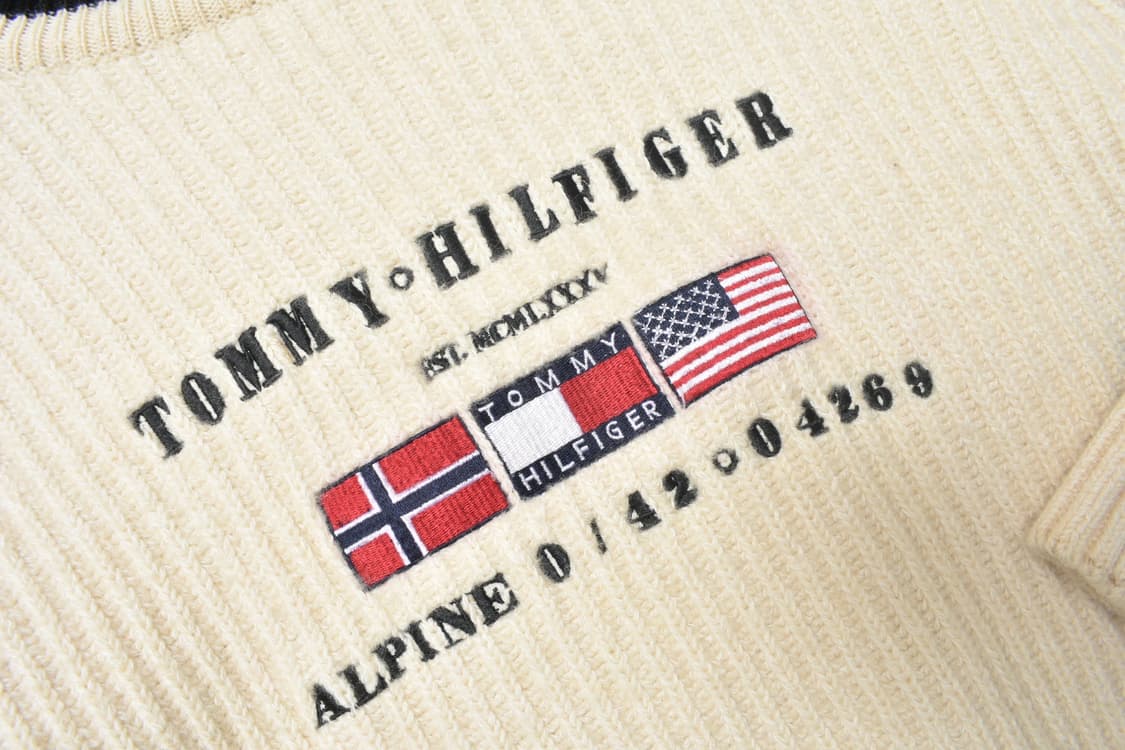 90S 타미힐피거 헤비 울 니트 스웨터 L N3238 상품이미지4