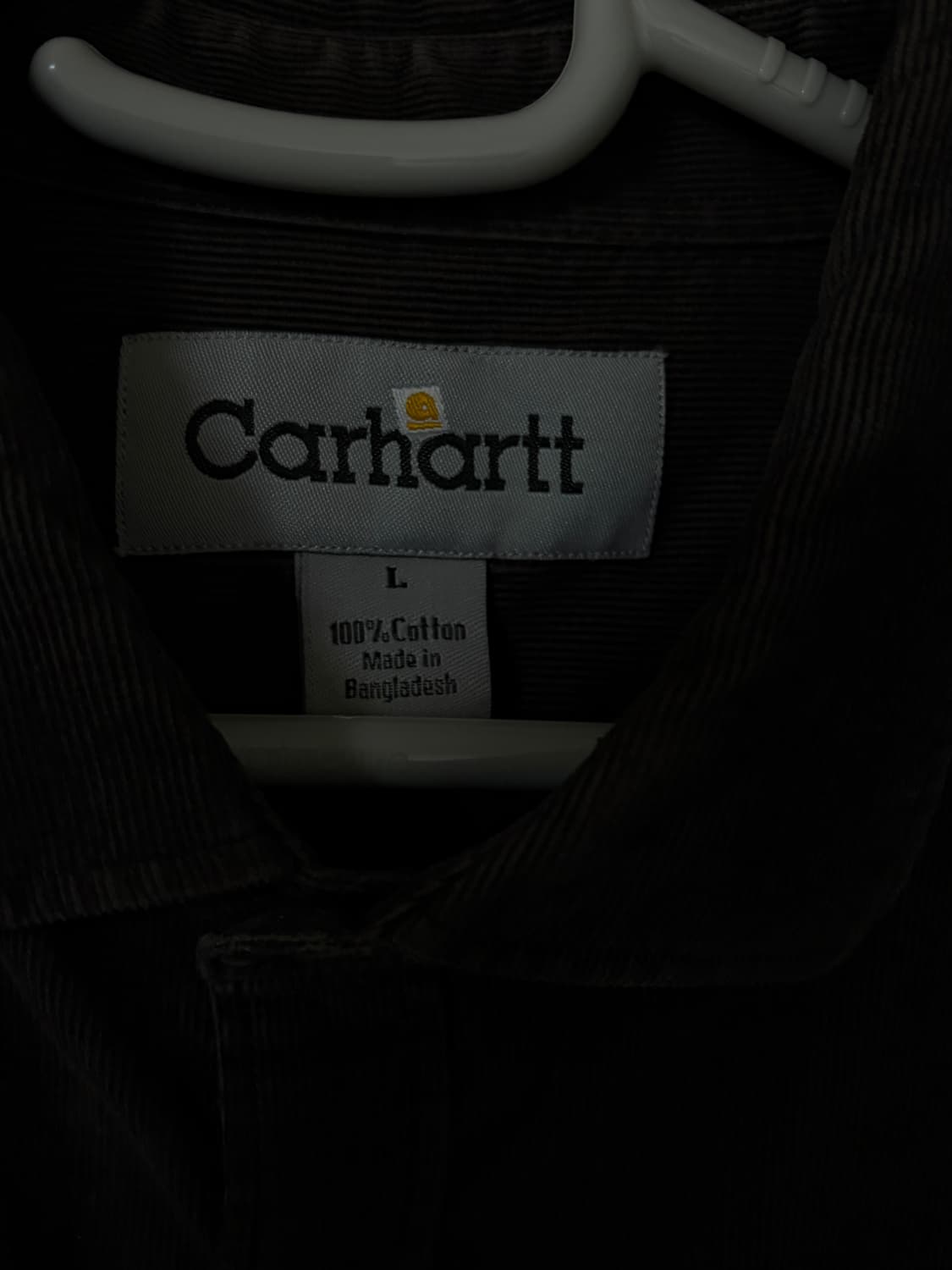 칼하트 코듀로이 셔츠 브라운 색상 L 사이즈 상품이미지5