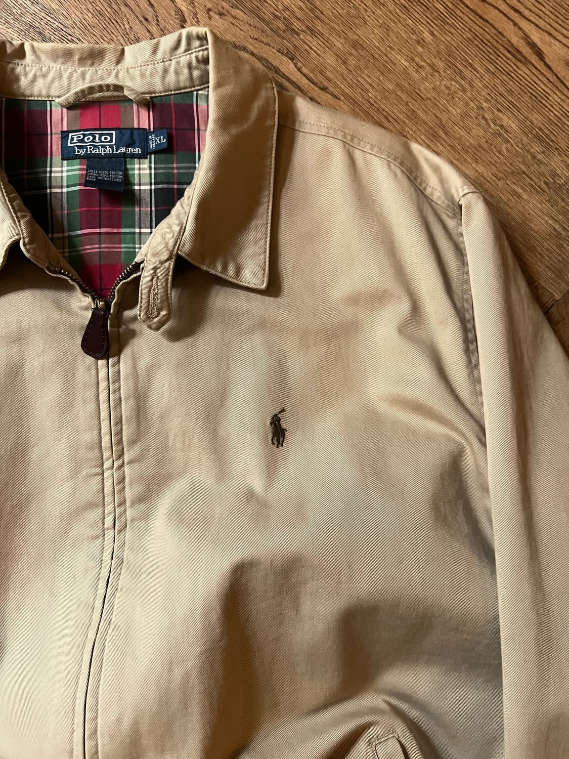 [XL]폴로 랄프로렌 체크 라이닝 베이지 베이포트 자켓 상품이미지3